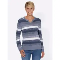Sieh an! Pullover in rauchblau-gemustert | Gr.: 56