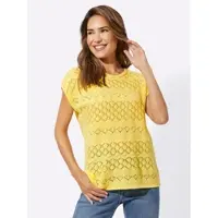 Sieh an! Ajour-Pullover in zitrone | Gr.: 40