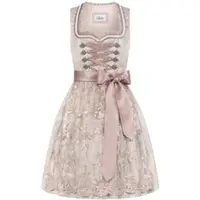 Nübler Dirndl NÜBLER "Dirndl mini Tessa", Damen, Gr. 42, EURO, beige, Obermaterial: 100% Polyester PES., Kleider Dirndl
