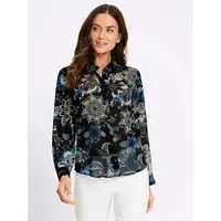 HEINE Druckbluse in schwarz-taupe-bedruckt | Gr.: 38