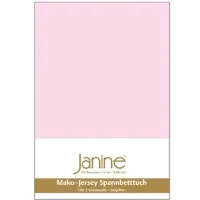 Janine Spannbettlaken "MAKO-FEINJERSEY 5007", rosa (zartrosa), L:200cm, Mako-Jersey, Obermaterial: 100% Baumwolle, Bettlaken, Spannbettlaken, aus 100% Baumwolle, für Matratzen bis 26 cm Höhe