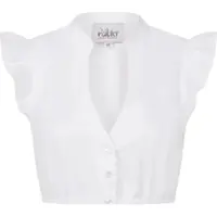 Nübler Dirndlbluse NÜBLER "Dirndlbluse kurzarm Carla", Damen, Gr. 34, weiß, Obermaterial: 100% Baumwolle CO., Blusen Dirndlbluse