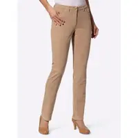 Inspirationen Cordhose , Damen, Gr. 20, Kurzgrößen, braun (camel), 98% Baumwolle, 2% Elasthan, unifarben, lang, Hosen Cordhose