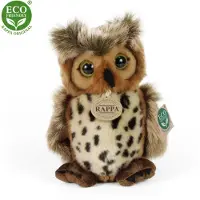 Rappa 668720 Flauschiges Plüschtier Eule braun - 20 cm