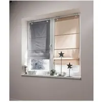 Kutti Heimtextilien Raffrollo / Ösenrollo Kessy Bessy ohne Bohren | natur 60x140