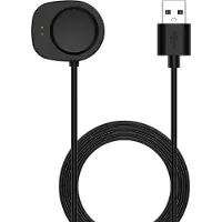 Wigento Magnetisches USB Lade Datenkabel für Amazfit T-Rex 3 Pro 48mm 1m Länge Schwarz