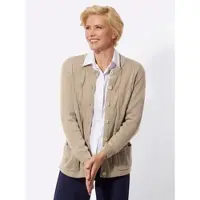Classic Dog Strickjacke CLASSIC, Damen, Gr. 48, beige (sesam), 100% Polyacryl, unifarben, Strickjacken Strickjacke