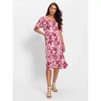 HEINE Jersey-Kleid in champagner-pink-bedruckt | Gr.: 36