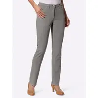 Inspirationen Cordhose , Damen, Gr. 54, Normalgrößen, grau, 98% Baumwolle, 2% Elasthan, unifarben, lang, Hosen Cordhose