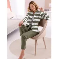 Witt Hausanzug "Hausanzug Hausanzug", Damen, Gr. 26/27, khaki, ecru, bedruckt, Sportlich, Homewear-Sets Hausanzug