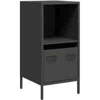 vidaXL Sideboard Schwarz 35x39x73,5 cm Kaltgewalzter Stahl