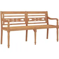vidaXL Batavia-Sitzbank 150 cm Massivholz Teak