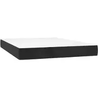 vidaXL Taschenfederkernmatratze Mittel Schwarz 140x190x20 cm Samt