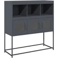 vidaXL Sideboard Anthrazit 100,5x39x107 cm Kaltgewalzter Stahl