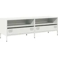 vidaXL TV-Schrank Weiß 135x39x43,5 cm Kaltgewalzter Stahl