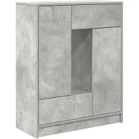 vidaXL Sideboard mit Schubladen und Türen Betongrau 73x31x90 cm