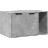 vidaXL Katzenklo Betongrau 80x50x45 cm Holzwerkstoff