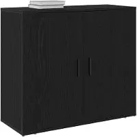 vidaXL Sideboard Schwarz Eichen-Optik 80 x 33 x 70 cm Holzwerkstoff