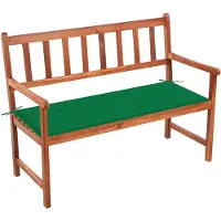 vidaXL Gartenbank mit Auflage 120 cm Massivholz Akazie