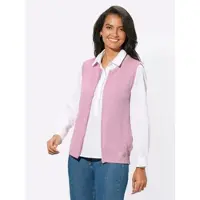 Casual Looks Strickweste , Damen, Gr. 46, rosa (altrosé), 50% Baumwolle, 50% Polyacryl, unifarben, Westen Strickweste