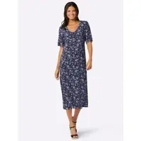 Sieh an! Druck-Kleid in marine-hellblau-bedruckt | Gr.: 48