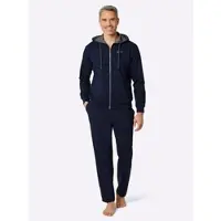 Feel Good Anzug , Herren, Gr. 52/54, Normalgrößen, blau (marine, anthrazit, meliert), 50% Baumwolle, 50% Polyester, Kapuzenfutter:52% Baumwolle, 48% Polyester, Anzüge Anzug