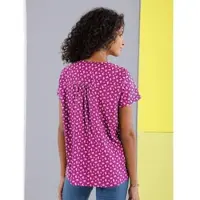 Sieh an! Bluse in magenta-bedruckt | Gr.: 52