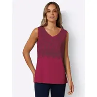 Sieh an! Shirttop in himbeere-bordeaux | Gr.: 50
