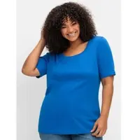 Sheego T-Shirt in kobaltblau | Gr.: 52/54