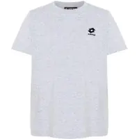 Lotto T-Shirt , Herren, Gr. XL (56/58), grau (high, rise), 95% Cotton, 5% Viscose, unifarben, Rundhals, gerader Abschluss, Shirts T-Shirt, - mit dezenter Logostickerei