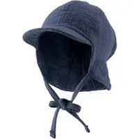 Sterntaler Sonnenhut "Schirmmütze mit Nackenschutz uni", Jungen, Gr. 45, blau, Mützen Sonnenhut