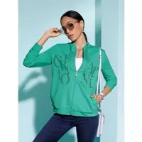 Création L Shirtjacke in blaugrün | Gr.: 38