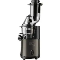 Black & Decker BXJE200E, Langsamer Entsafter, Schwarz, 1 l, 1 l, 8 cm, Edelstahl