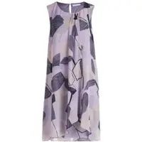 Betty & Co Chiffonkleid "Chiffonkleid im Layer Look", Damen, Gr. 42, EURO, bunt (lila, nature), 100% Polyester PES., Kleider Chiffonkleid
