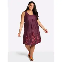 Sheego Jersey-Kleid in burgund-hummer-bedruckt | Gr.: 50