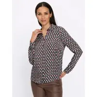 HEINE Druckbluse in bordeaux-moos-bedruckt | Gr.: 38