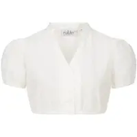 Nübler Dirndlbluse NÜBLER "Dirndlbluse kurzarm Valentina", Damen, Gr. 40, beige (creme), Obermaterial: 100% Baumwolle CO., Blusen Dirndlbluse