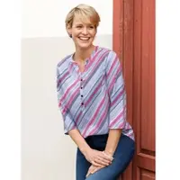 Sieh an! 3/4-Arm-Bluse in ecru-marine-bedruckt | Gr.: 44