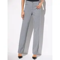 Come on Bügelfaltenhose , Damen, Gr. 245, Extrakurzgrößen, grau (silbergrau, meliert), 65% Polyester, 32% Viskose, 3% Elasthan, unifarben, lang, Hosen Bügelfaltenhose