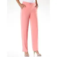 Lady Jerseyhose , Damen, Gr. 52, Normalgrößen, rosa (flamingo), 95% Polyester, 5% Elasthan, unifarben, Hosen Jerseyhose