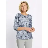 Sieh an! Rundhals-Shirt in eisblau-marine-bedruckt | Gr.: 50