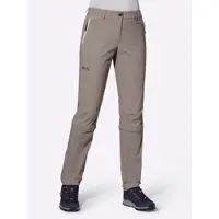 Casual Looks Zip-off-Hose , Damen, Gr. 21, Kurzgrößen, grau (taupe), 95% Polyamid, 5% Elasthan, unifarben, lang, Hosen Zip-off-Hose