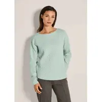 MADELEINE Longpullover "Pullover Pullover", Damen, Gr. 34, grün (salbei), Obermaterial: 90% Schurwolle WV. 10% Kaschmir WS., Modern, gerade, Pullover Longpullover, vorne Allover-Jacquard
