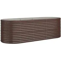vidaXL Hochbeet Verzinkter Stahl 224x80x68 cm Braun