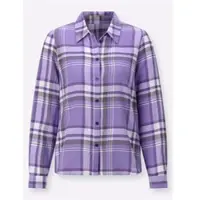 Witt Weiden Karo-Bluse in lila-lavendel-kariert | Gr.: 54
