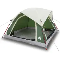 vidaXL Campingzelt 4 Personen Grün Wasserdicht