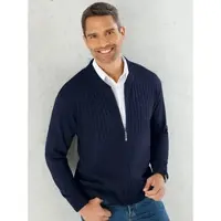 Classic Dog Strickjacke CLASSIC, Herren, Gr. 58, blau (marine), 100% Polyacryl, unifarben, Strickjacken Strickjacke
