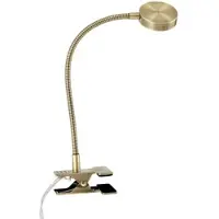 Orion LED-Klemmleuchte Mira, Flexarm, gold