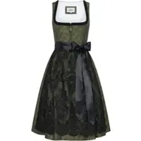 Nübler Dirndl NÜBLER "Midi Dirndl Leo", Damen, Gr. 40, EURO, grün, Obermaterial: 100% Viskose CV., Kleider Dirndl