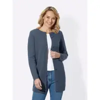 Sieh an! Long-Strickjacke in rauchblau | Gr.: 52